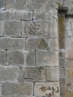 Stone wall with ornaments